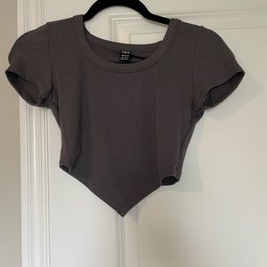 Grey crop top